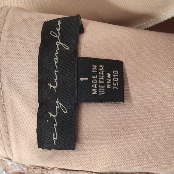 Long Lace Dress with Cutaway Bodice and Slit Skirt - Picture 8 of 14